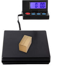 25cm*25cm Black Stainless steel Platform 50KG 110lb / 2g 0.1oz Digital Heavy Duty Large Capacity Weighing Platform Scale for Postal Industrial