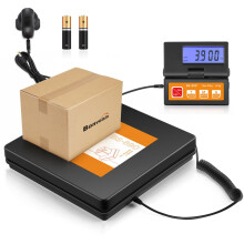 Bonvoisin Postal Scale Digital 50kg/110lb Parcel Shipping Scale with Separate Large LCD Display, 2 AAA Batteries & UK Power Adapter Included,