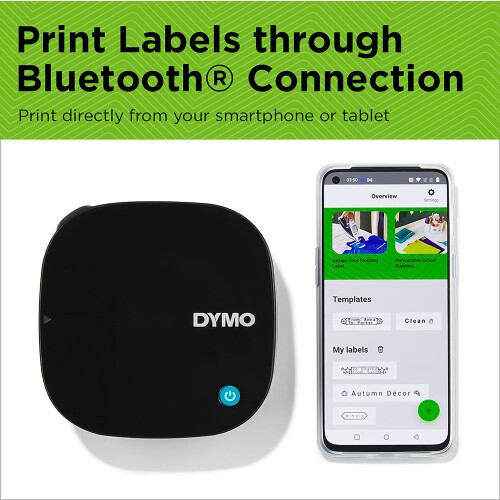 DYMO DYMO LetraTag 200B Bluetooth Label Maker Value Pack | Compact Label Printer | Connects Through Bluetooth Wireless Technology to iOS and Android | 1