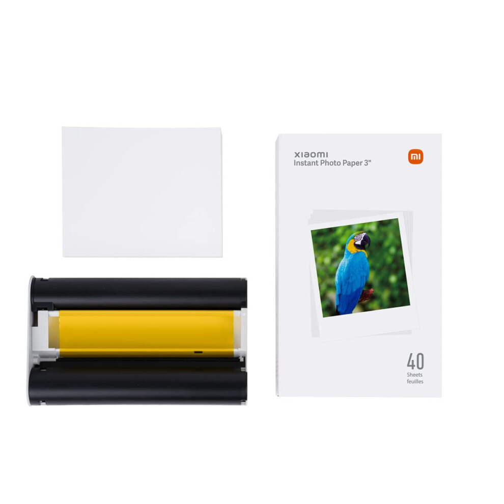 Xiaomi Instant Photo Paper 3 Inch ? Photo Paper for Xiaomi Instant Photo 1S Printer, White (ES Version + 3 Year Warranty)