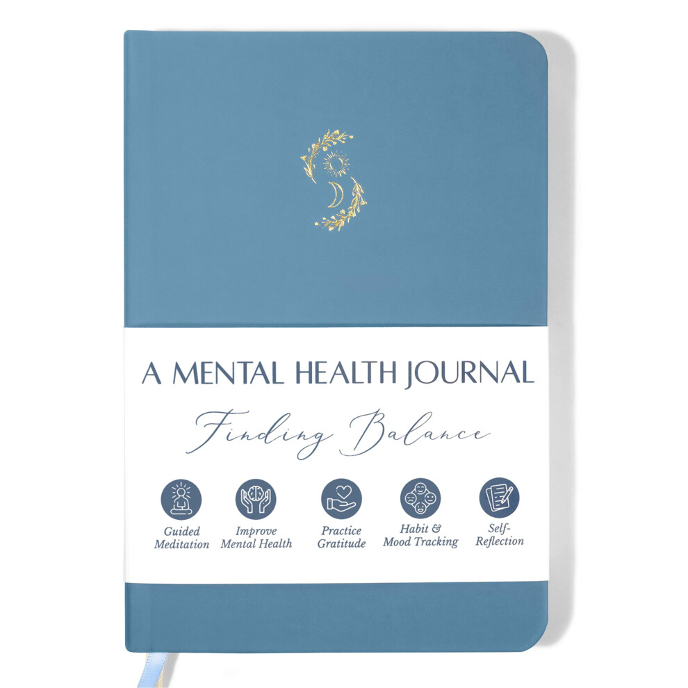 LIFTINSPIRE CO. FINDING BALANCE Mental Health Journal ? 6-Month Daily Journal with Prompts for Mindfulness, Self-Care & Healing ? Anxiety & Depression