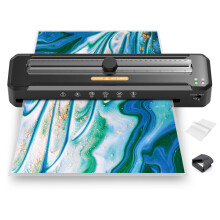 Laminator A3 with Paper Trimmer and Laminating Pouches, Thermal and Cold Large Laminator Machine for A3 A4 A5 A6, Laminating Machines for Home Office