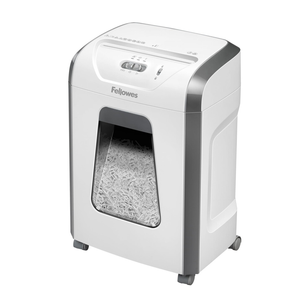 Fellowes Paper Shredder For Home Office Use - 15 Sheet Cross Cut Paper Shredder For Deskside Use - Powershred 15C Home Shredder With 19L Pull-Out Bin