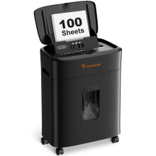 Bonsaii 100-Sheet Auto Feed Paper Shredder, Micro Cut Heavy Duty shredder with P-4 Security Level, 10-Minute Continuous, 16L Bin, Anti-Jam Shredders