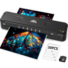 13 Inch Laminator Machine with 30 Laminating Sheets, Fast Warm-Up No Jam A3 Laminator, 11x17 Cold & Thermal Laminating Machine for Home School Office