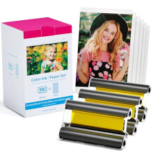 Replacement for Canon Selphy CP1300 CP1200 CP1000 CP910 CP780 Ink and Papers, KP-108IN 3115B001(AA) Photo Paper for Selphy CP Photo Printers, 3 Color