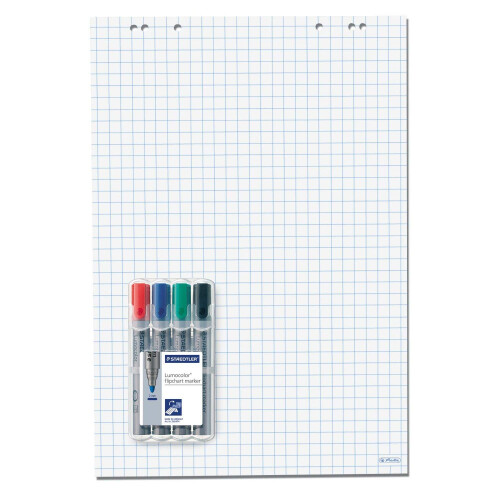 Herlitz 68x99cm Squared Recycled Paper 20 Sheet Flipchart Pad 2