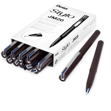 Pentel JM20 Stylo Disposable Fountain Pen ? Navy Blue Ink - Pack of 12