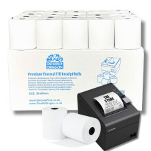Double Dragon, 80 x 80 mm Premium Thermal Paper Till Receipt Roll for EPOS Printer, POS Terminal, Cash Register [Pack of 40]