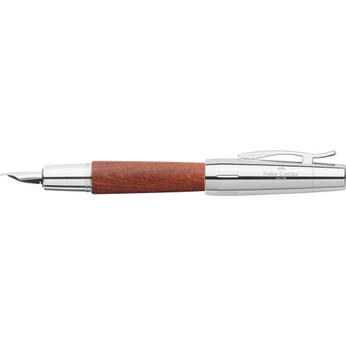 Faber-Castell Faber-Castell E-Motion Ballpoint Wood/Chrome Brown 1