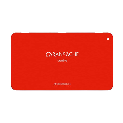 Caran Dache Metal tin with 80 assorted colours 2