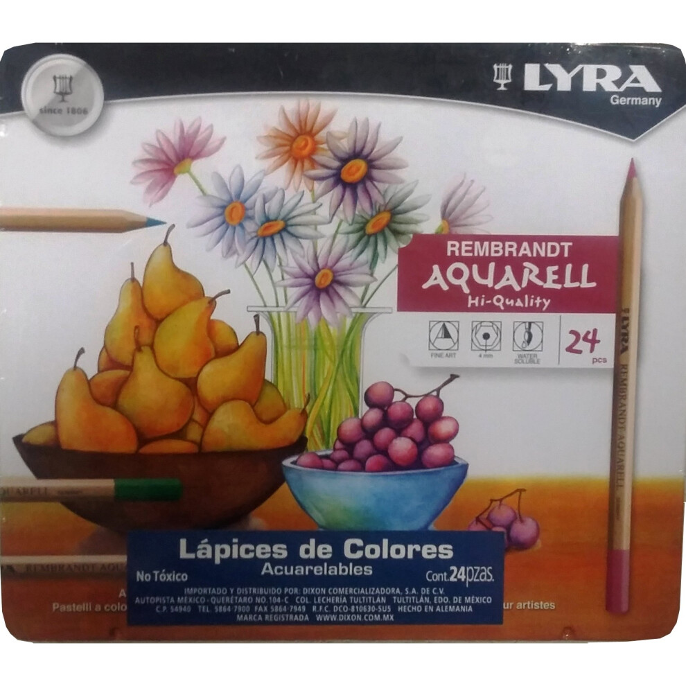 LYRA Rembrandt Aquarell, Fine Art Watercolour Pencil Set, 24 Assorted Colours, Ideal for Professionals & Students-image-OPC-PH828KN-NEW