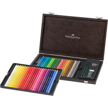 Faber-Castell Art & Graphic Polychromos Colour Pencil, Multicoloured, Wooden Case Of 48, For Art, Craft, Drawing, Sketching, Home, School, University,