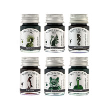 Octopus Write and Draw Ink Set Forest Waterproof Ink for Writing and Drawing, Calligraphy Ink, Drawing Ink for Fountain Pen, 6 x 10 ml