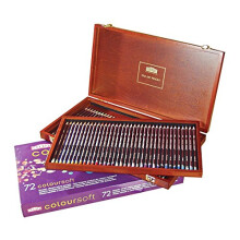 Derwent Coloursoft Colouring Pencils, Drawing & Writing, Set Of 72 In Wooden Gift Box, Ideal For Colour Building, Professional Quality, 0701031