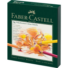 Faber-Castell Art & Graphic Polychromos Colour Pencil, Multicoloured, Gift Box Of 36, For Art, Craft, Drawing, Sketching, Home, School, University,