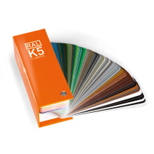 RAL K5 Colour Chart, 215 Full Page Colour Swatches, Gloss, 8 Languages
