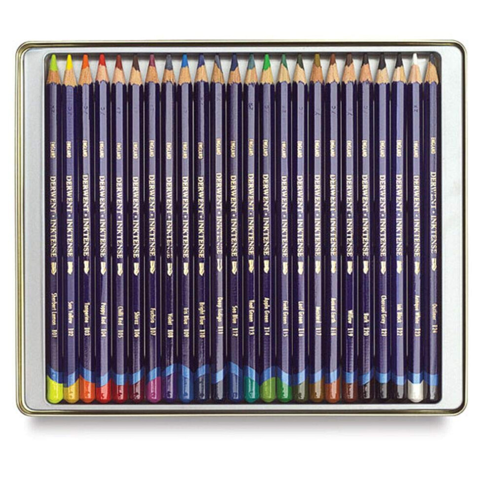 Derwent Inktense Pencils 24 Pieces Multi-Coloured