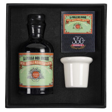 Jacques Herbin - Ref 27909T - 100ml Bottle of 'Special 350 Years' Ink with Inkwell Box & Porcelain Inkwell - Perle Noire / Black Pearl -