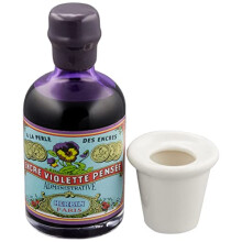 Jacques Herbin - Ref 27977T - 100ml Bottle of 'Special 350 Years' Ink with Inkwell Box & Porcelain Inkwell - Violette Pens?e / Pensive Violet -