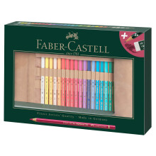 Faber-Castell Art & Graphic Polychromos Colour Pencil, Multicoloured, Pencil Roll Of 34, For Art, Craft, Drawing, Sketching, Home, School, University,