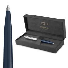 Parker 51 Ballpoint Pen | Midnight Blue Barrel with Chrome Trim | Medium Point with Black Ink Refill | Gift Box