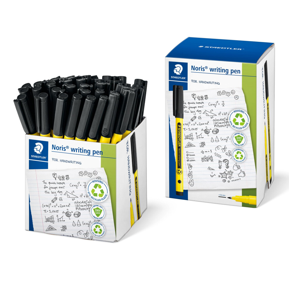 STAEDTLER 307-9 CT50 Noris Handwriting Pen - Black (Tub of 50)