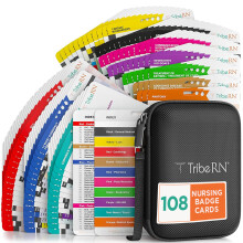 2019 PocketGuru Set by Tribe RN - 85 Scrub Pocket Sized Nurse Reference Cards - (Bonus Nursing Cheat Sheets) Perfect Nurse or Nursing Student Gifts -