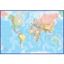 Maps International - Giant World Map Mural - Mega-Map Of The World - 232 x 158 - Blue Ocean