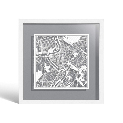O3 Design Studio Sottobicchiere In Legno Sapele Con Mappa Di Birmingham (AL) - Fatto A Mano, 9.2x9.2 Cm, Regalo Idea Design - 5