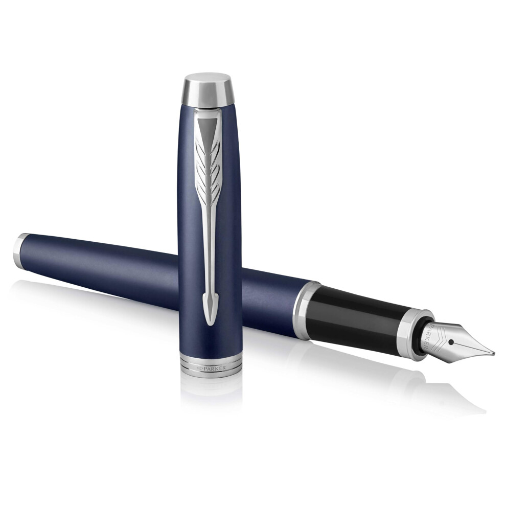 Parker Im Fountain Pen | Matte | Fine Nib With Ink Refill | Gift Box Blue