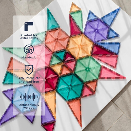 Connetix Pastel Geometry Pack, 40 Pieces 2