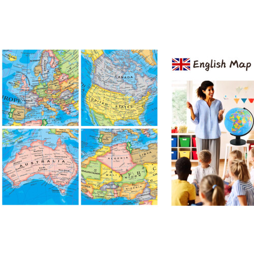 TOPGLOBE 30cm World Globe Educational Political Map (30cm diameter) 2