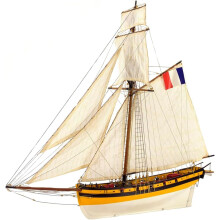 Artesan?a Latina - Wooden Ship Model Kit ? French Corsair Cutter, Le Renard - Model 22401, Scale 1:50 - Models to Assemble - Intermediate Level