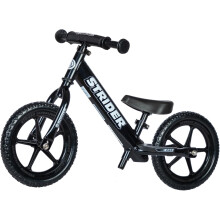 Strider 12 Pro Bike- No Pedal Balance Bicycle for Kids 1 to 4 Years - Black Pearl