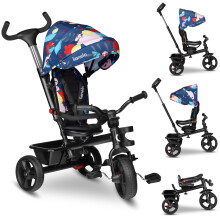 LIONELO Haari 2in1 Kids Tricycle Stroller for Toddlers 1-5 Years Up to 25kg Parent Steering Control Swivel seat Three Wheeler Bike Harness Canopy