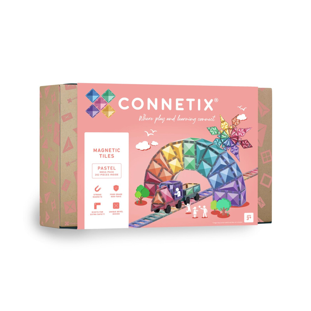 Connetix Pastel Mega Pack, 202 Pieces