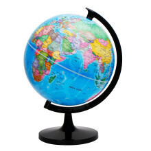 EXERZ 30cm World Globe Political Map - Large Educational Geographic Self Assembled School Globe - 30cm Diameter