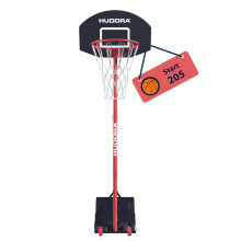 HUDORA Start Basketball Stand 205 - Height-adjustable basketball hoop from 165-205 cm - Mobile basketball hoop with stand for children & teenagers -