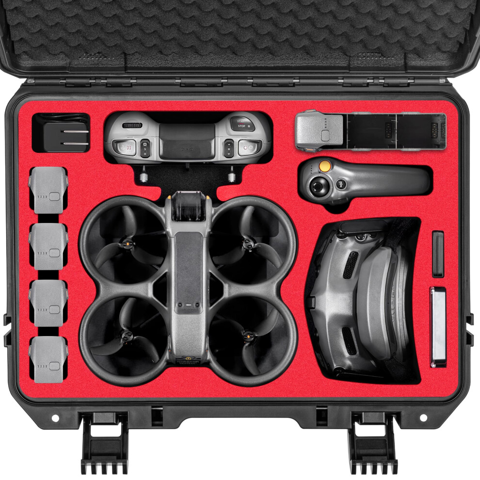 STARTRC Avata 2 Case,Waterproof Carrying Hard Case for DJI Avata 2 Fly More Combo with DJI Goggles 3/RC Motion 3/FPV Remote Controller 3,Battery