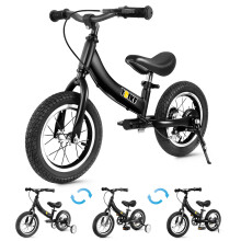 YBIKE Balance Bike 2 in 1,The Dual Use of a kids' Balance Bikes and Kids Bike, for 2 3 4 5 6 7 Years Old -12 14 16 Inches with Training Theory, Brake,