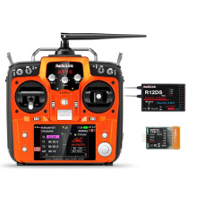 Radiolink AT10II 12CH RC Transmitter and Receiver R12DS 2.4g DSSS&FHSS Radio Remote Controller for RC Drone Fixed Wing Airplane Helicopter (Mode 2,
