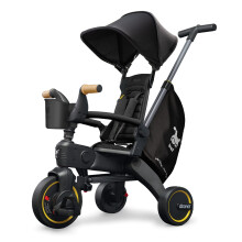 DOONA Liki Baby Trike S5 - Deluxe Foldable Toddler Tricycle with parent handle for ages 10 Months to 3 Years - Nitro Black