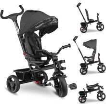 LIONELO Haari 2in1 Kids Tricycle Stroller for toddlers 1-5 Years Up to 25kg Parent steering control Swivel seat Three wheeler Bike Harness Canopy