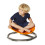Gonge 2167 Metal Carousel, Orange 1