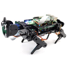FREENOVE Robot Dog Kit for Raspberry Pi 5 4 B 3 B+ Zero 2 W, Walking, Self Balancing, Face Recognition, Ball Tracing, Ultrasonic Ranging, App Control,