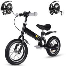 YBIKE 2 in 1 Kids Bike, 12 Inch Kids Balance Bike for 2-7 Years Old, Balance Bike with Pedals, Shock Absorber, Fenders, Brakes, Adjustable Handlebars