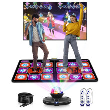 Acelufly Dance Mat, Electronic Dance Mat for TV with Camera, Double Dance Mats with Wireless Controller, Non-Slip Dance Game Fitness Pad for Kids