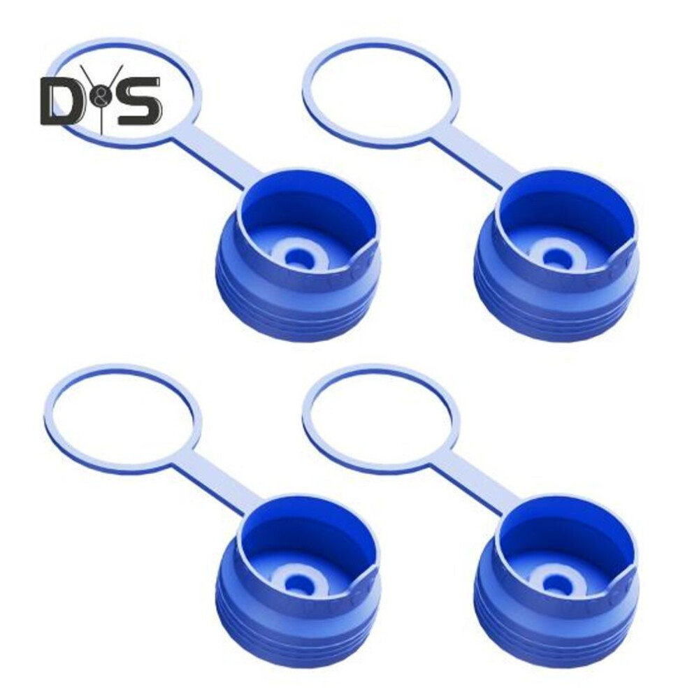 (as the picture, 4pcs) 1/2/3/4pcs 5 Gallon Water Jug Cap Silicone Bucket Lid Leak Proof Reusable Sealed Lid No Spill Replacement Cap For 55mm Bottled Water Dispenser