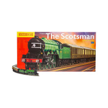 Hornby Train Set - The Scotsman Analogue TT Gauge Model Railways Set, Starter Electric Model Train Kits with App Control - Steam Engine Model Building